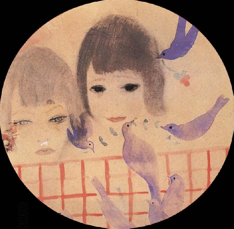 Marie Laurencin Two children with birds China oil painting art